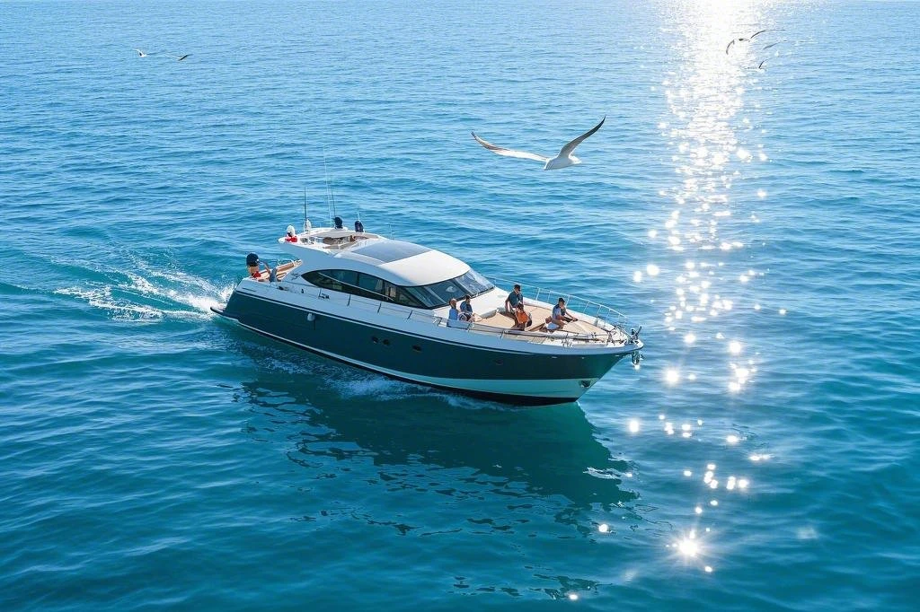 Yacht sailing on the sea