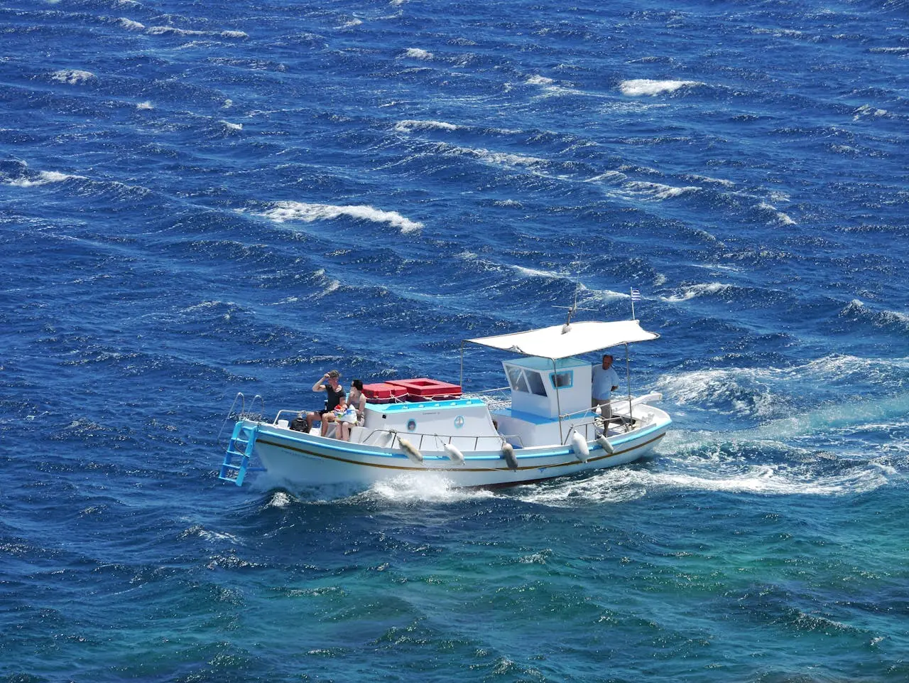 Boat sailing on the sea