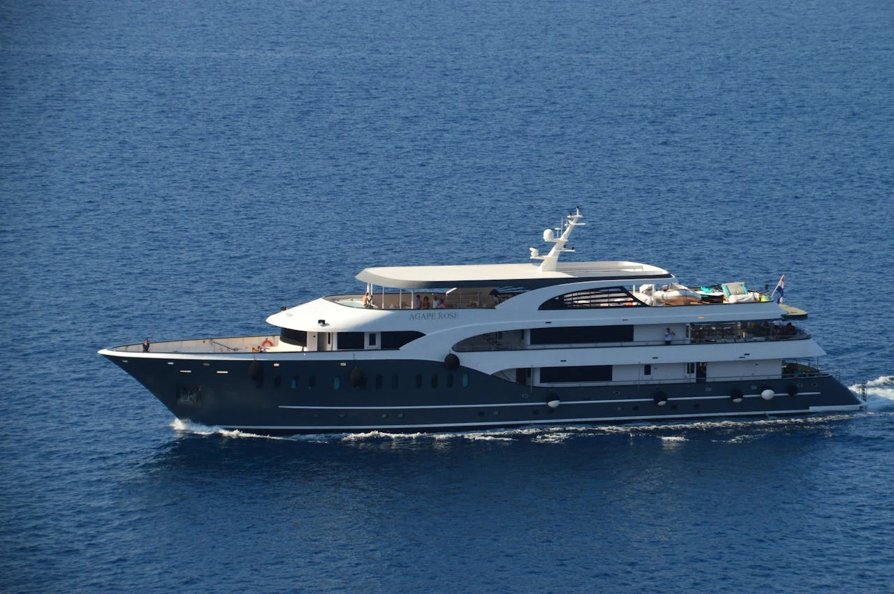 Yachts sail the seas