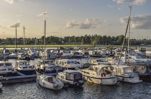 Yachts on the water