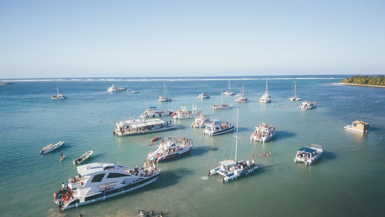 Yachts on the water