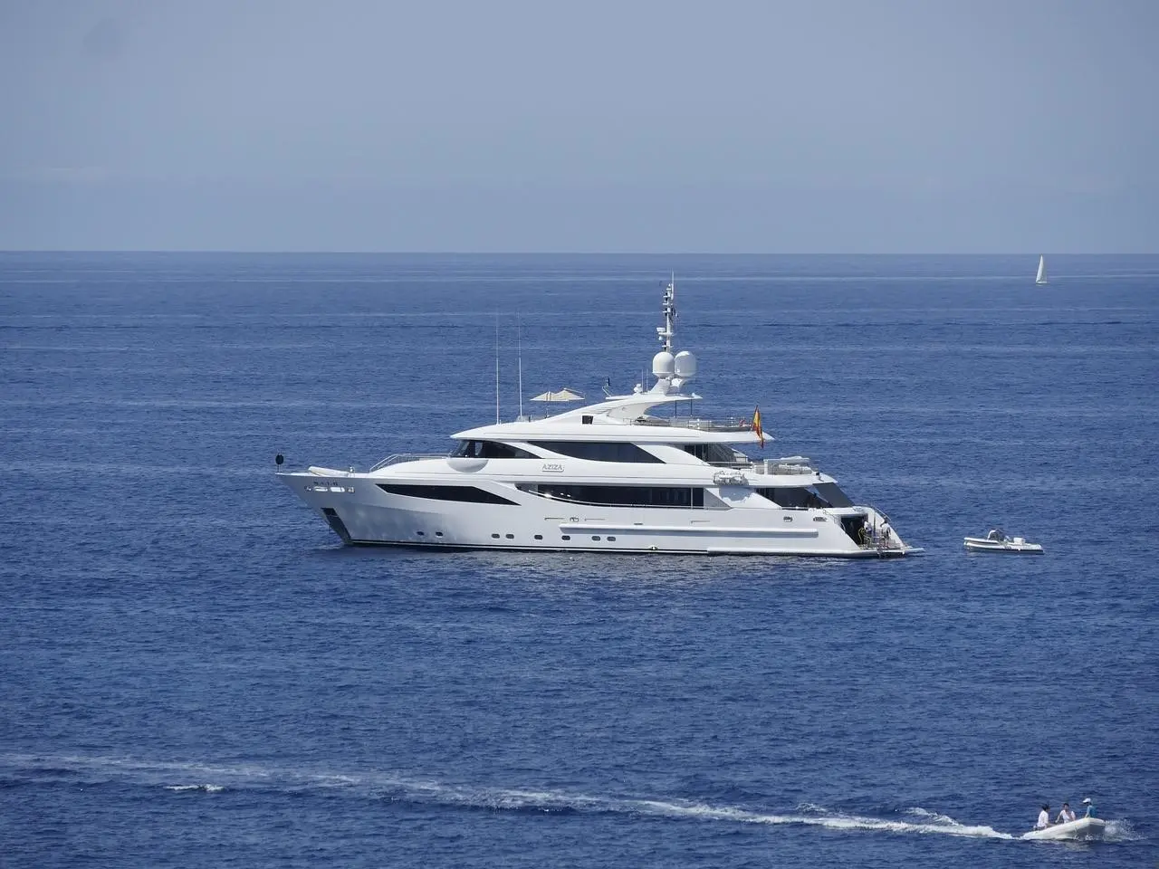 Yacht sailing on the sea