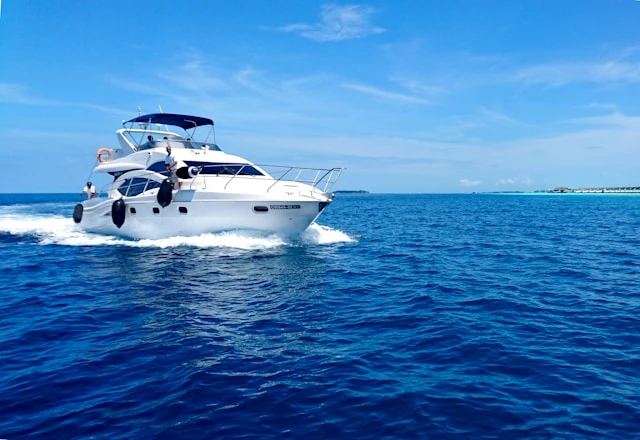Yacht travelling on the sea