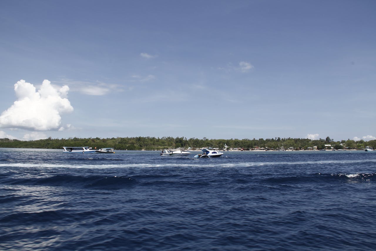 Yacht sailing on the sea