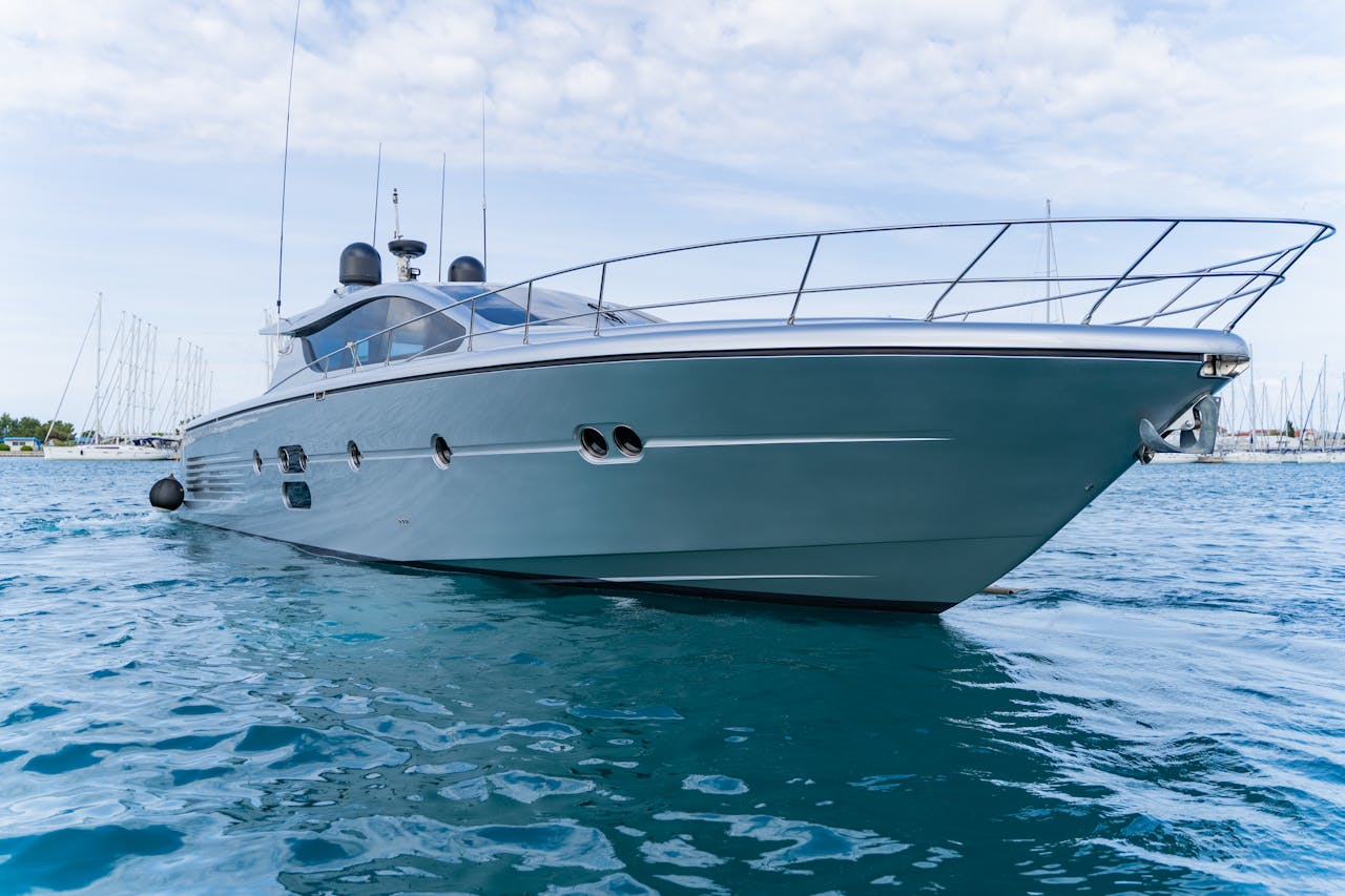 Yacht sailing on the sea