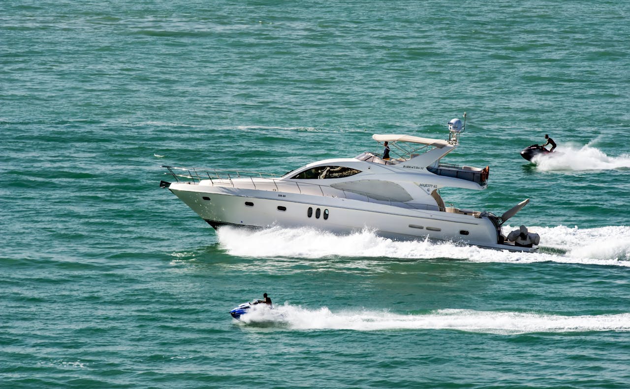 Yacht on the sea