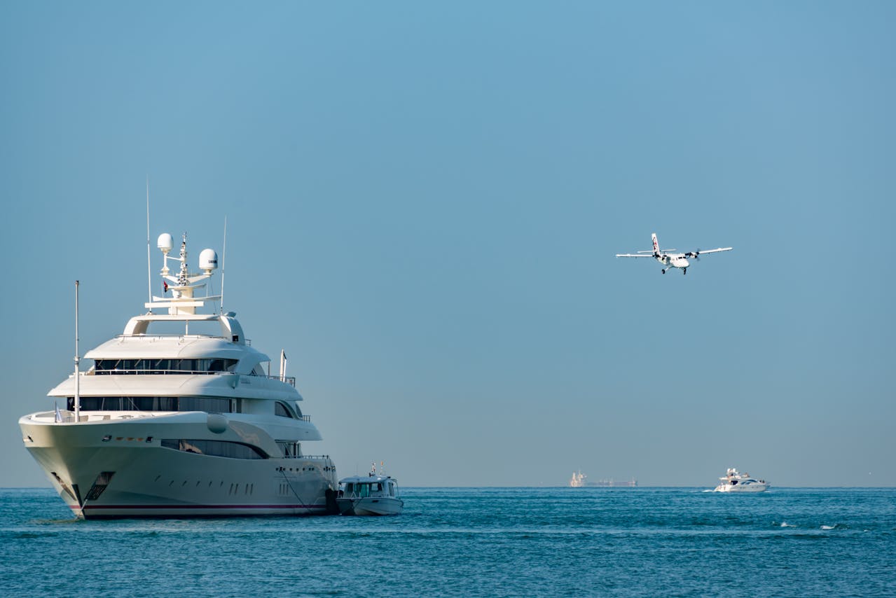Super yacht on the ocean
