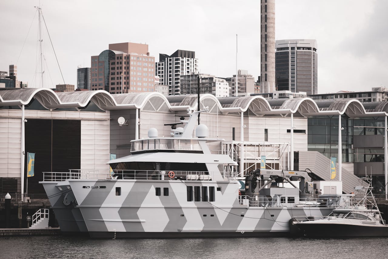 Luxury yacht on the sea